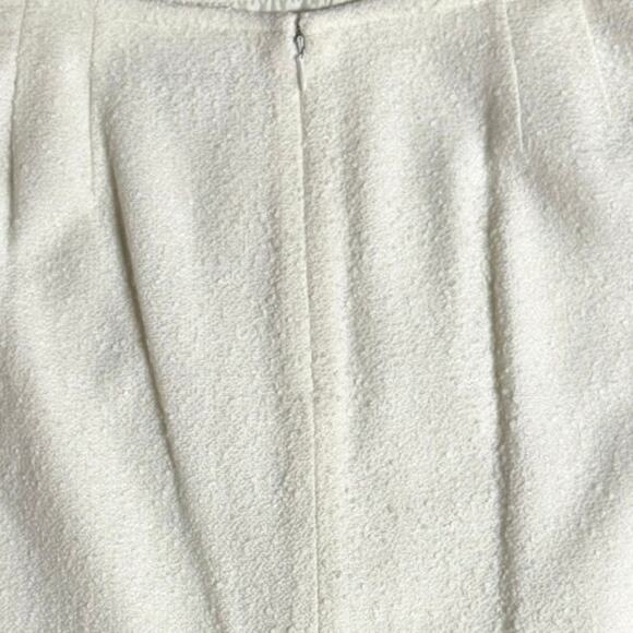Calvin Klein Pencil Mini Skirt Textured Cream Size 10P - Picture 3 of 6